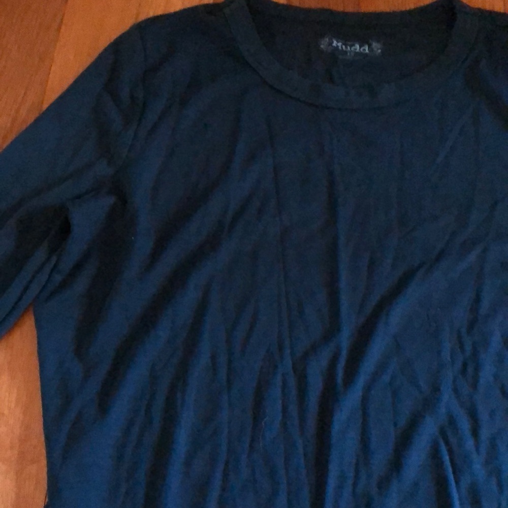 Green Mudd long sleeve T-shirt with swoop on the bottom